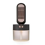 Zambuph Ventola nebulizzata d'acqua Ricaricabile 3 velocità Regolabile Scrivania da ufficio Spegnimento automatico Umidificatore Spray Raffreddamento