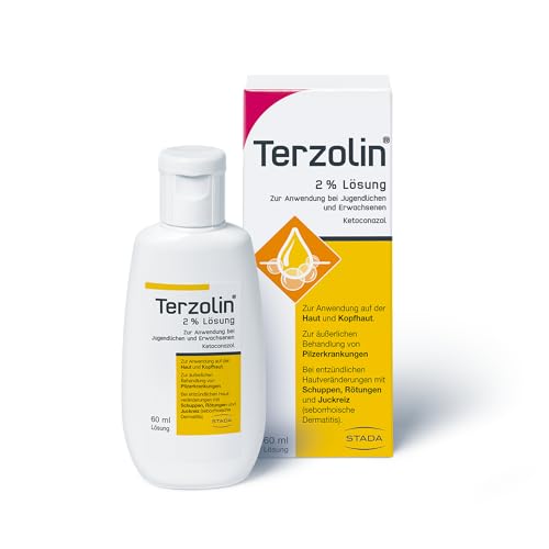 Terzolin 2% Lösung die medizinische Schuppen-Kur zur Behandlung des ursächlichen Schuppenpilzes mit Ketoconazol; 2 x 60 ml