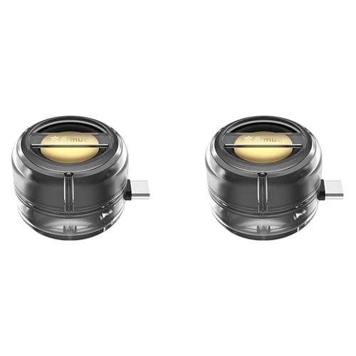BUAGOUWZ 2X Mini Altavoz Portátil Caja de Sonido Universal Tipo C Enchufe Tipo C Amplificador de Teléfono Móvil Cableado Externo Hogar Transparente