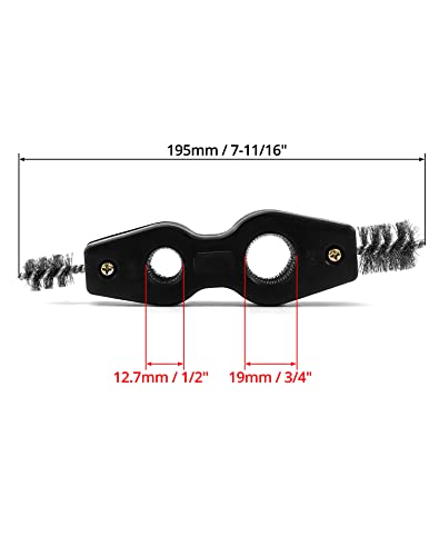 Qwork 4 Pack Copper Pipe Cleaner And Reamer Set, 4 In 1 Pipe Deburring Brush Inner Outer Reamer Tubing Chamfer Tool For Pvc Ppr Copper Brass Aluminum Pipes #TOP5