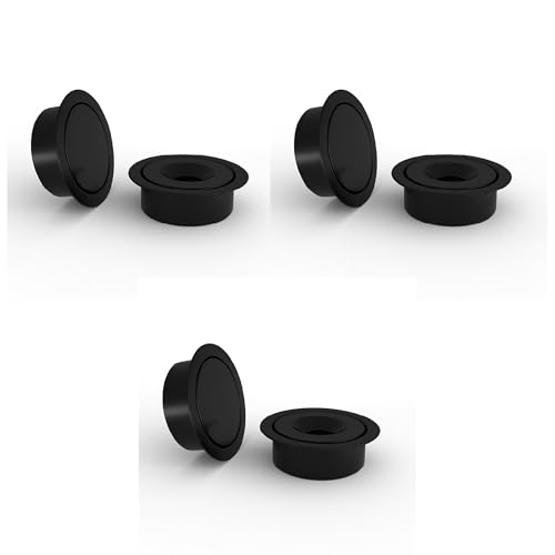 Mega Handles Concealed Magnetic Door Catch Black (3-Pack) - Dummy Doors