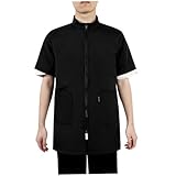 ROMISBABA Barber Jackets para Mascotas con Ropa de Trabajo para Grooming y Gatos Chaqueta de Peluquero Resistente y Lavable Manga Corta Prenda Multifuncional para Estilistas y Cuidadores