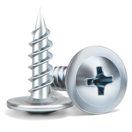 Wood Screws 1/2 Inch, 160 PCS FIXLINK Premium Truss Head Phillips Silver Wood Screws, Self Tapping Zinc Plated Modified Fast Truss Head Wood Screw Used in Indoor Furniture, Woodworking (#8 x 1/2")