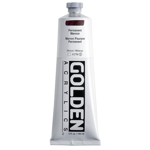 Or 0001252-3 5 oz Acrylique Heavy Body Paint - Maroon permanent