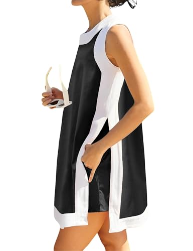 Women's Summer 2 Piece Outfits Sleeveless Spilt Hem Knit Sweater Top Sets Lounge Set Tracksuit With Pockets