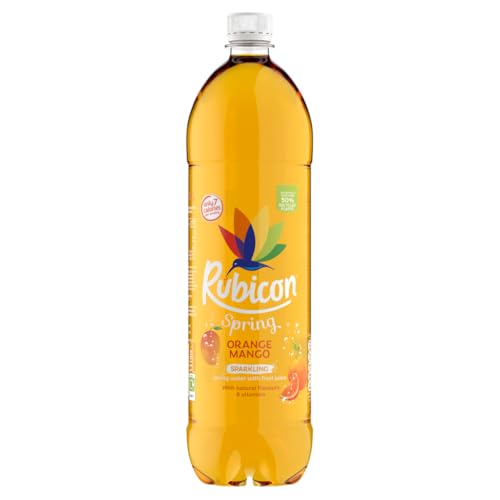 Rubicon Spring 1.5L Orange Mango, Sparkling Spring Water with Real Fruit Juice & Natural Flavours - 1 x 1.5L Bottle