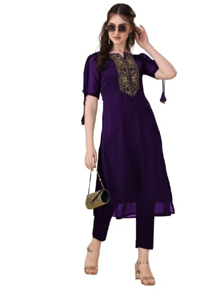 Embroidery Silk Kurti-picture-30