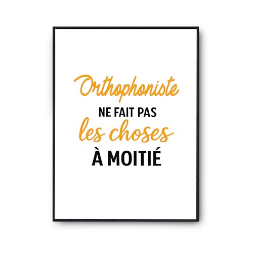 Poster citation orthophoniste original - Cadeau humour pour exprimer votre gratitude