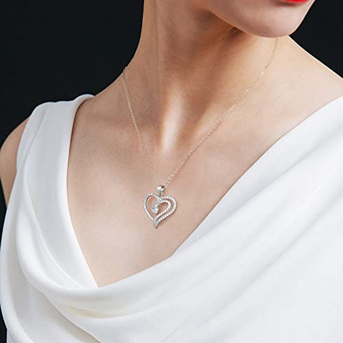 October Birthstone Necklace For Women Girls Gifts, 925 Sterling Silver Birthstone Jewelry Pink Necklace Girls Valentines Day Gifts For Her Anniversary Birthday Christmas Gifts For Mom Wife Grandma #TOP2