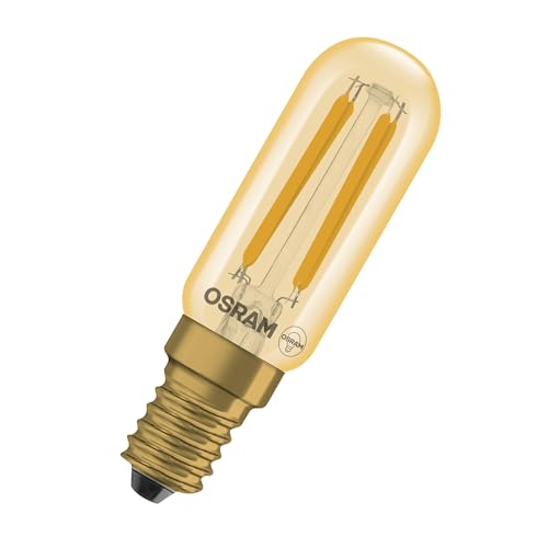 Osram Vintage 1906 LED Special Shapes Dimmable in Stab-Form, LED-Lampe, Glas, Gold, 4,8 W, 470 lm, 2200 K, Dimmbar, CRI 80