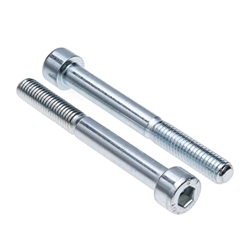 Tornillos de Cabeza de Cilindro M8 Strenght Sleel Class 8.8 (Paquete de 5) Tornillos de Cabeza Hexagonal Bañados en Zinc con Rosca Cilíndrica de Alta Resistencia Certificada DIN912 (8mm x 70mm)