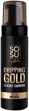 Dripping Gold Luxury Tanning Mousse 5 Oz! Formulated with Hyaluronic Acid, Vitamins A & E! Vegan Friendly, Cruelty Free And Paraben Free! Choose Medium, Dark Or Ultra Dark! (Medium)
