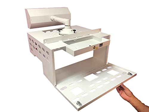 Ultra-Short Throw Projector Protector Cage and Adjustable Wall-Mounted Arm Combination Kit (Version 2/2020) - PROJ PRO EUST20