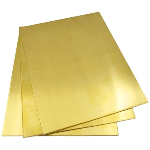 Startbuymore H62 Brass Sheet - 0.5 To 2.0mm Thickness, 100X100mm Precision Cut Metal Plates For Industrial, Electronics And Decorative Applications(0.8 * 100 * 100mm)