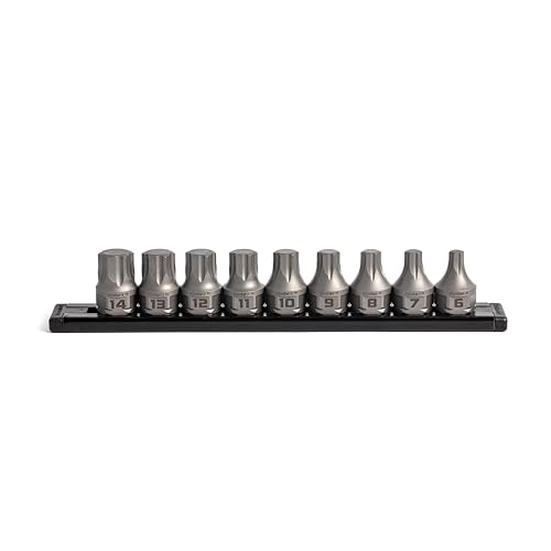 GripEdge |9-PC RPT 3/8 Drive Low Profile Metric Hex Dual Action Driver Set| Includes sizes - 6mm 7mm 8mm 9mm 10mm 11mm 12mm 13mm & 14mm | Includes Premium Aluminium Rail |