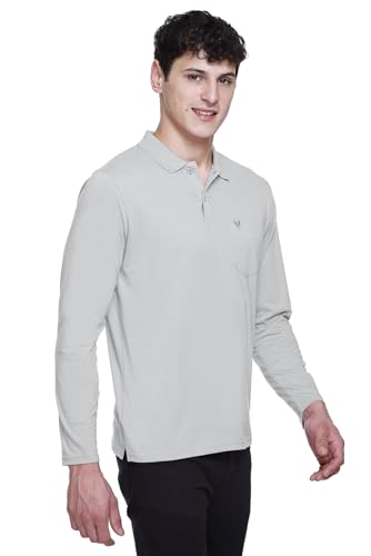 Image of Polo Full Sleeve t Shirt for Men Cotton with Pocket and Collar - Regular Fit Tshirt