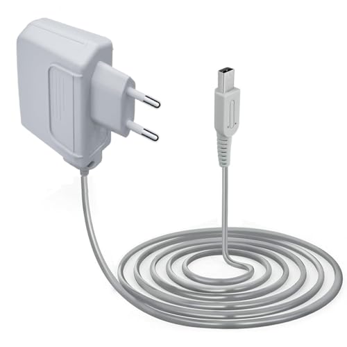 TECHZOCO Cargador Compatible con Consolas Nintendo New 3DS XL/ 3DS/ New 2DS/2DS/ 2DS XL/DSi/DSi X L, Fuente de Alimentación Adaptador Alimentador CA, USB, DC 4.6V 900mA