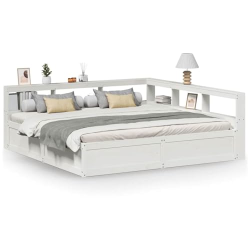 Genérico wenjingqi Cama con estría sin colchón Madera Maciza a 180x200 cm,3324452