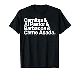 Carnitas Al Pastor Barbacoa Carne Asada Comida Mexicana Camiseta