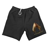 Popfunk Justice League Movie Aquaman Logo Mens Sweat Shorts, Black, Large