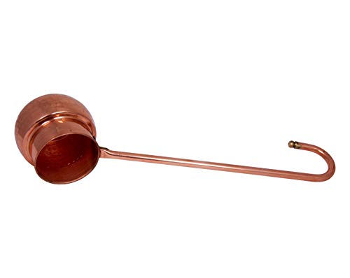 SHIV SHAKTI ARTS® Pure Copper Hammered Loti, Glass, Water Dispenser Ladle, 300 ml