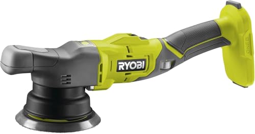 RYOBI Polisseuse 18V ONE+ 3000 7500 oscmin Diam. Oscillation 8 mm Patin 125 mm Retrait des Éraflures et Petites Rayures Livrée avec 3 Patins de Lustrage Polissage et Finition R18P 0