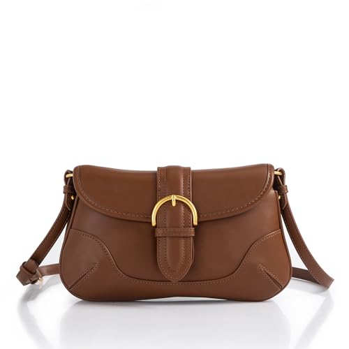 Coucoland Crossbody Bags for Women - Leather Saddle Purse Boho Cross Body Handbag with Adjustable Strap for Women Daily
