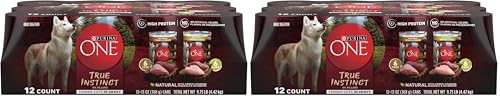 Image of Purina ONE True Instinct Tender Cuts in Gravy with Real Turkey and Venison & with Real Chicken and Duck High Protein Wet Dog Food Variety Pack - 13 oz. Cans,(Pack of 24)