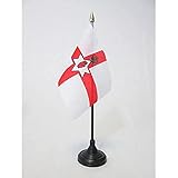 AZ FLAG - Tischflagge Nordirland - 15x10 cm Goldene Splitze - Irische Nordfahne Tischfahne 10 x 15 Cm - Flaggen