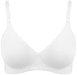Nur Die Baumwoll BH bügelloser doppellagiger Softcup-BH Bra weich bequem unsichtbar nahtlos unter der Kleidung Dam ...