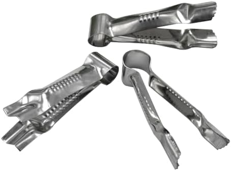 DECHOUS 3Pcs Stainless Steel Cake Lace Clips, Fondant Clamp Crimper Cutter, DIY Baking Decorative Tool for Cake Decoration, Fondant Tweezers, Lace image 2