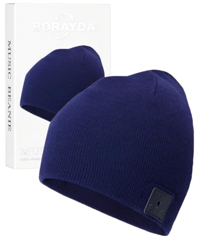 Image of BORAYDA Bluetooth Beanie, 18 hrs Playing HD Stereo, Built-in Mic, Men's /Women's Christmas Electronic Gifts