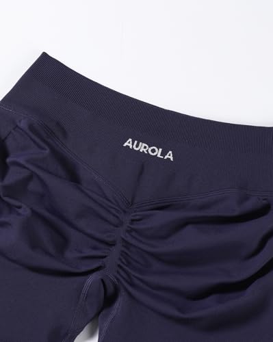 Image of AUROLA Influence Workout Shorts for Women,2.5 3.5 4.5 5.5 6.5 No Roll Up Squat Proof Scrunch Seamless Compression Gym Short