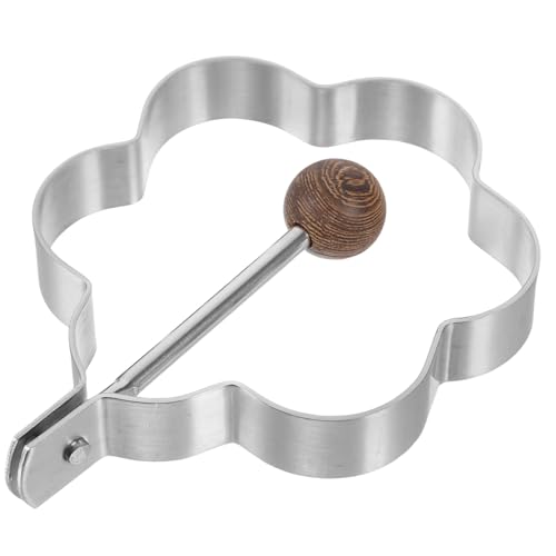 OFFIGAM キッチン用フライドエッグモールド 不錆鋼製卵焼きリング ハンドル付き 朝食パンケーキ オムレツ型 使いやすく滑り止め設計 電気グ