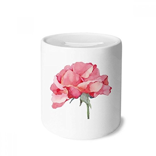 Tirelire fleurs d'aquarelle en céramique pour décorer la chambre et économiser