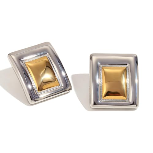 Boucles d'oreilles rectangulaires minimalistes, le cadeau parfait pour femme