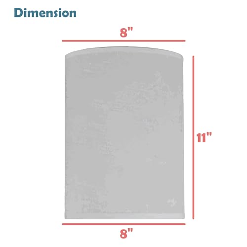 Aspen Creative 31261 Transitional Drum (Cylinder) Shaped Spider Fitter Lamp Shade in White Linen, 8" wide (8" x 8" x 11") by Aspen Creative - Image 4
