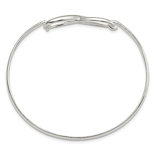 IceCarats 925 Sterling Silver Infinity Twisted Love Knot Symbol Bangle Charm Bracelet3