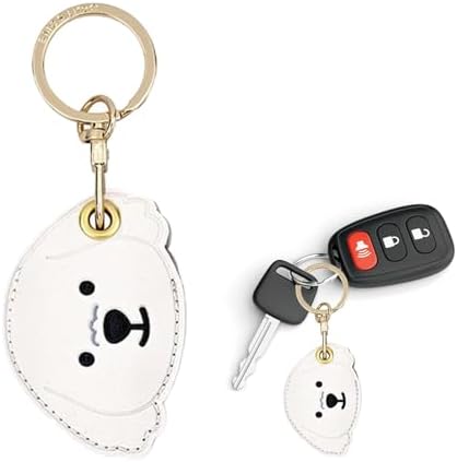 Leather Keychain Case Holder for Apple tag,Protective Tag Cover with Keychain Ring,Anti-Scratch tags Case for Keys，Bags