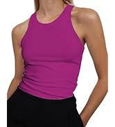 RIROW Womens Sleeveless Slim Fit Ribbed Tank Top 2025 Neck Basic Tee XS-3XL