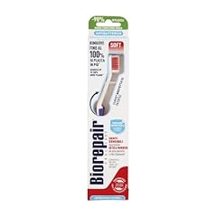 Biorepair, Spazzolino Denti Sensitive, Spazzolino Morbido per Denti Sensibili, Setole Morbide, Forma Curva Brevettata, Inibisce la Crescita Batterica Fino al 90%, Rimuove Fino al 100% di Placca
