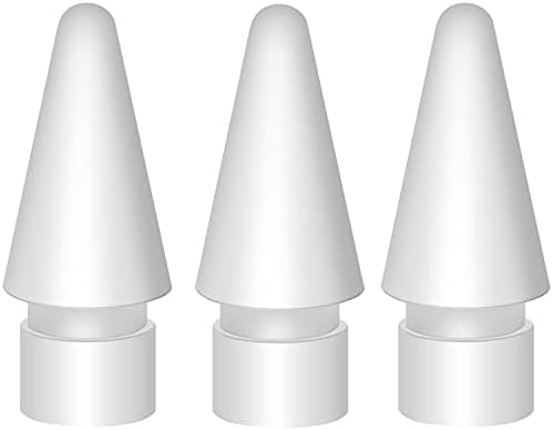 Amtake Replacement Tips for Apple Pencil 2nd Gen & 1st Gen - [3 Pack] High Sensitivity Apple Pencil Nibs Replacement iPencil Tips for iPad Pro 11 inch 10.5 inch 12.9 inch 9.7 inch (White)