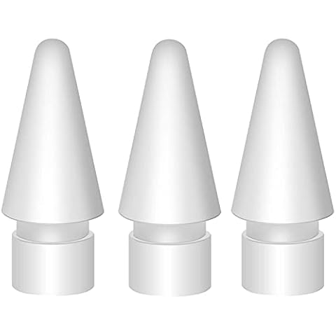 Amtake Replacement Tips for Apple Pencil 2nd Gen & 1st Gen - [3 Pack] High Sensitivity Apple Pencil Nibs Replacement iPencil Tips for iPad Pro 11 inch 10.5 inch 12.9 inch 9.7 inch (White) Cover