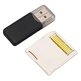 Yanmis 2025 フラッシュカード、リーダー付きビデオゲームフラッシュメモリカード、ASIC チップ強化されたディスプレイオプションカスタマイズ可能なインターフェイス 2DS 3DS ゲームコンソールに適合 (白)