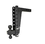 BulletProof Hitches 2.0" Adjustable Heavy Duty (22,000lb Rating) 10" Drop/Rise Trailer Hitch with 2"