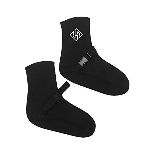 Hubboards Bodyboard Bootie with Cinch Lock Tether - XL - Black