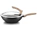 Nonstick Wok 30 CM Seria Maifan Wok z pokrywą Okrągła dna ze stali nierdzewnej Rim indukcja Ekologiczny materiał liuguifeng