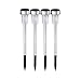 Produktbild Grundig Solar Gartenleuchten - Solarleuchten 4 Stück - Gartenlampen für Draußen - Solarlampen mit Weißem Licht - 6-8 Stunden Batterielebensdauer - IP44 Wasserbeständig - Ø4,8 x 36,5 cm - Edelstahl