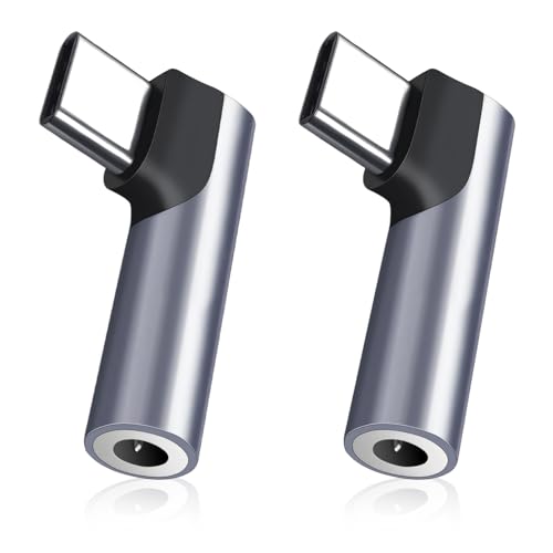 2 PCS USB C zu 3,5-mm Kopfh&ouml;rer Adapter, USB Typ C auf Klinke Aux Adapter mit Mikrofonunterst&uuml;tzung, Audio Konverter f&uuml;r Ger&auml;te mit USB-C Anschluss, Kompatibel mit Tablets, Smartphones, Laptops
