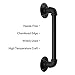 SMARTSTANDARD 11” Pipe Barn Door Handle, Black Rustic Industrial Grab Bar, Towel Bar, Handrail and Pull for Stairs, Gate, Garage